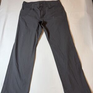 Men's 36X33 NOBLE OUTFITTERS Gray Flex Canvas Work Pants, Cell Pocket